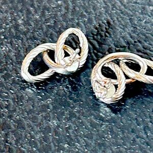 Elegant Sterling Silver Twisted Knot Earrings